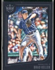 2019 Panini Diamond Kings Brad Keller Framed Blue RC #32 Kansas City Royals