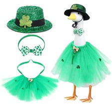 Porch Goose St Patricks Day Outfits, St Patrick's Day Goose Outfits with Hat ...