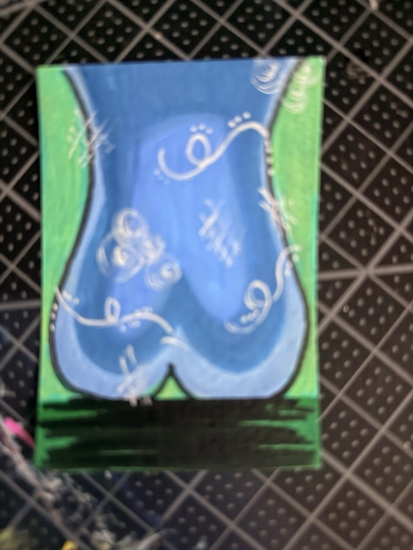 ACEO Original Art Painting Abstract Whimsical Female Woman Body By Joy