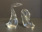 Steuben Glass Preening Goose And Gander