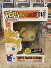 Funko Pop! Super Saiyan 2 Gohan 518 DBZ GameStop Exclusive Glow w/ Hard Stack