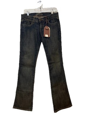 NWT Frankie B. Y2K Dark Low Rise Downtown Slim Bootcut Crystal Jeans Sz 8 $304