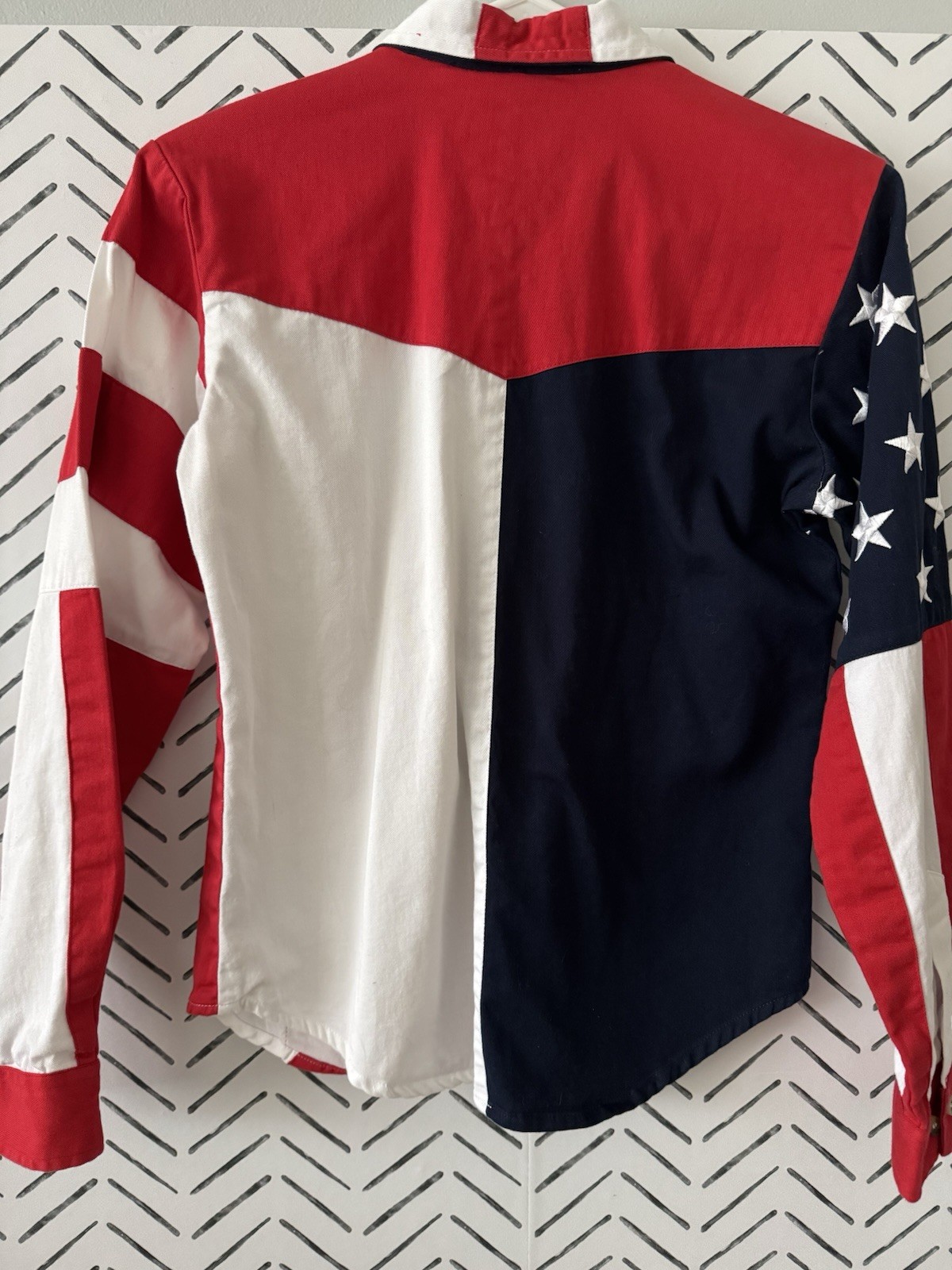 Vintage Scully American Flag Western Button Down … - image 4