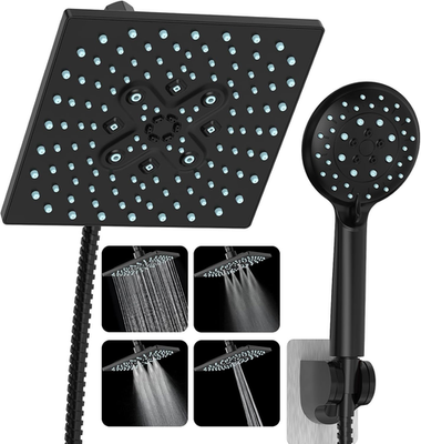 #ad High Pressure Rain Shower Head with Handheld Multi Functions Square Rainfall Sh $60.29