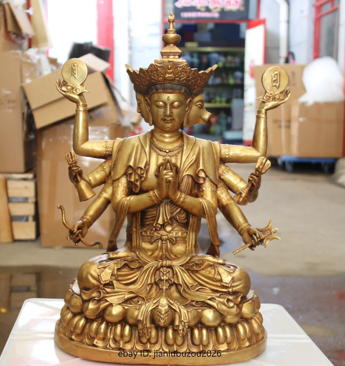 中国风铜制佛像和雕像| eBay