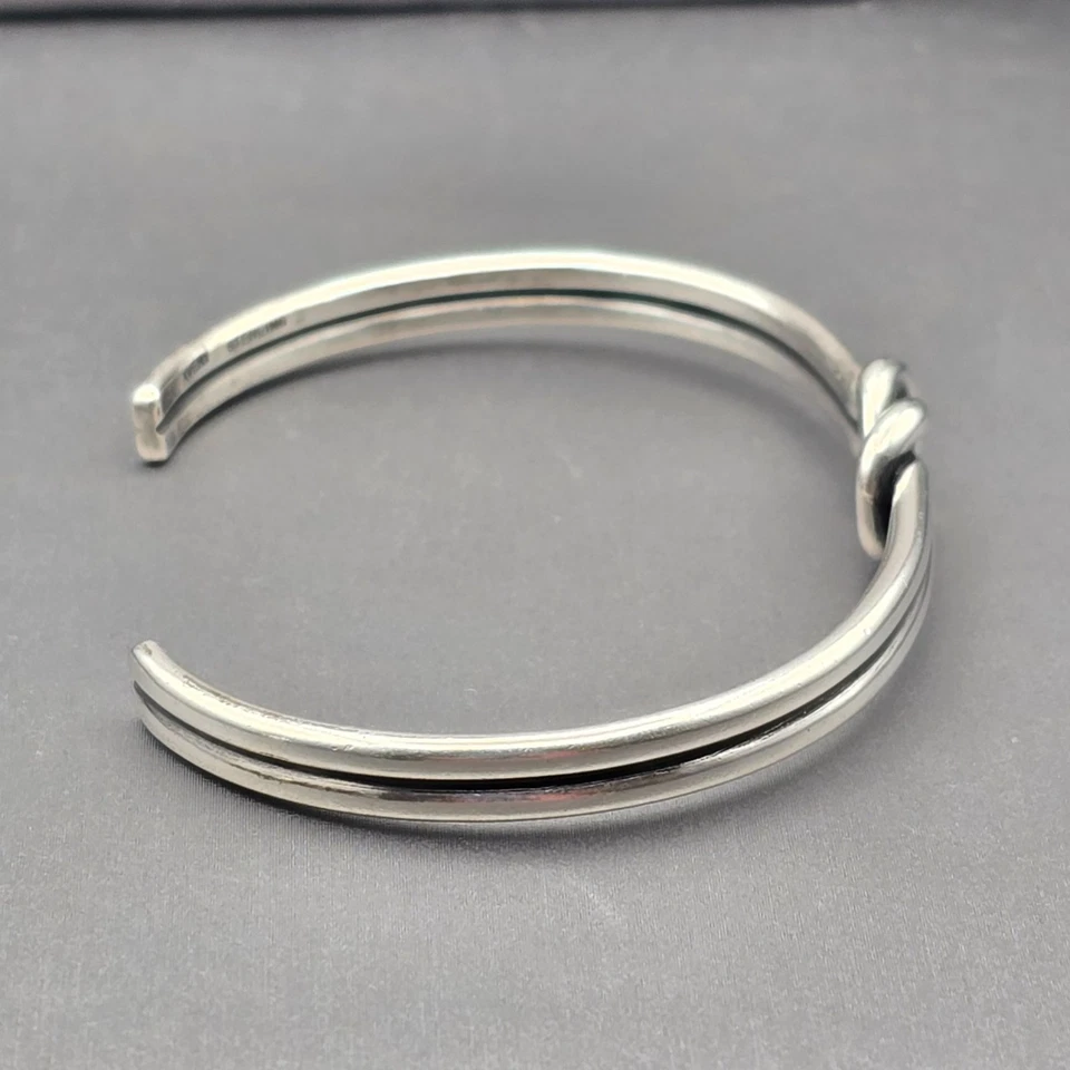 James Avery Sterling Silver Double Lovers’ Knot Bracelet 7" Unity Devotion Retir - Image 4 of 4