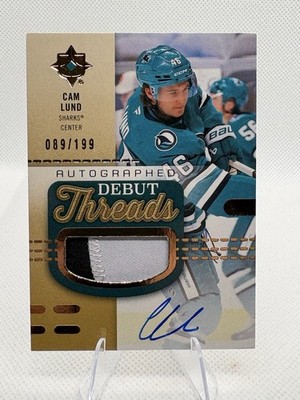 2025-26 Upper Deck Ultimate Collection Debut Threads Auto Cam Lund /199