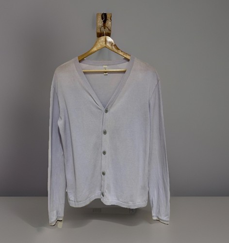 Miu Miu, Miu Miu Men's Vintage Lilac V-Neck Button Through 100% Cotton Knit Cardigan Sz M
