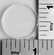 12 CLEAR 1" CIRCLES 3mm THICK BULLSEYE 90 COE GLASS FOR FUSION