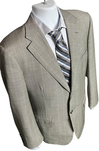 Corneliani Wool Houndstooth Blazer Mens 42R Super 120’s Extrafine Made in Italy - Picture 2 of 15