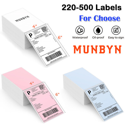 220-500 4x6 Shipping Labels Direct Thermal Stack/Roll Labels for ...