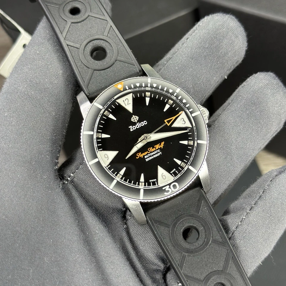 NEW✅SWISS AUTOMATIC✅ Zodiac Super Sea Wolf Skin Diver Black Men's Watch ZO9214 - image 2 of 4
