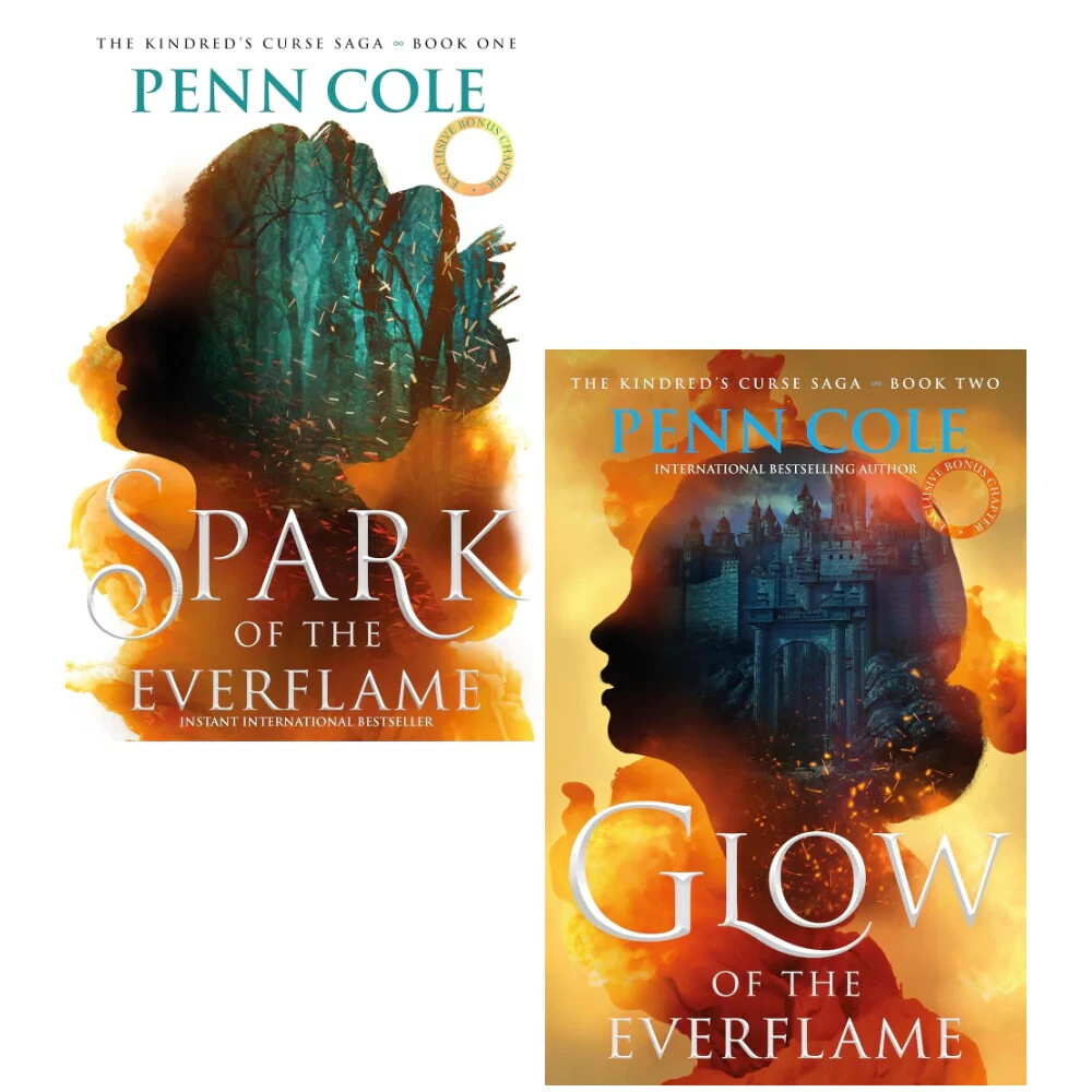 The Kindred's Curse Saga Series 2 Books Set by Penn Cole Glow of the Everflame