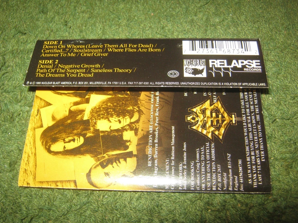Benediction - The Dreams You Dread (cassette) - Изображение 3 из 4