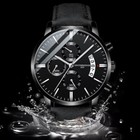 Fashion Men's Watch Casual Leather Strap Calendar Wristwatch Luxury Male Watches