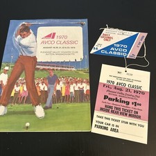 1970 PGA Avco Classic Sutton MA Program & Ticket 2nd RD Billy Casper HOF Champ!