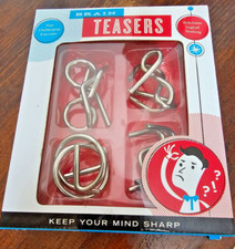 Brand New Physical Brain Teasers 4 Metal Disentanglement Puzzles Toy Gift