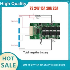 BMS 7S 24V 15A-25A Li-ion Lithium 18650 Battery Protection Board W/ NTC HAU