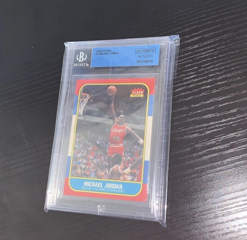 1986-87 Fleer Michael Jordan Rookie Card #57 Beckett Authentic view 6