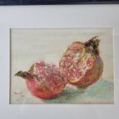 Michael Stennett signierte Pastellstudie der Früchte ''Split Pomegranate'' 2000