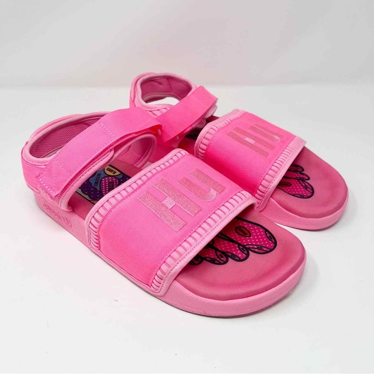 Adidas Pharrell x Adilette Sandal 'Hyper Pop' Pink FU7612 Men's Size
