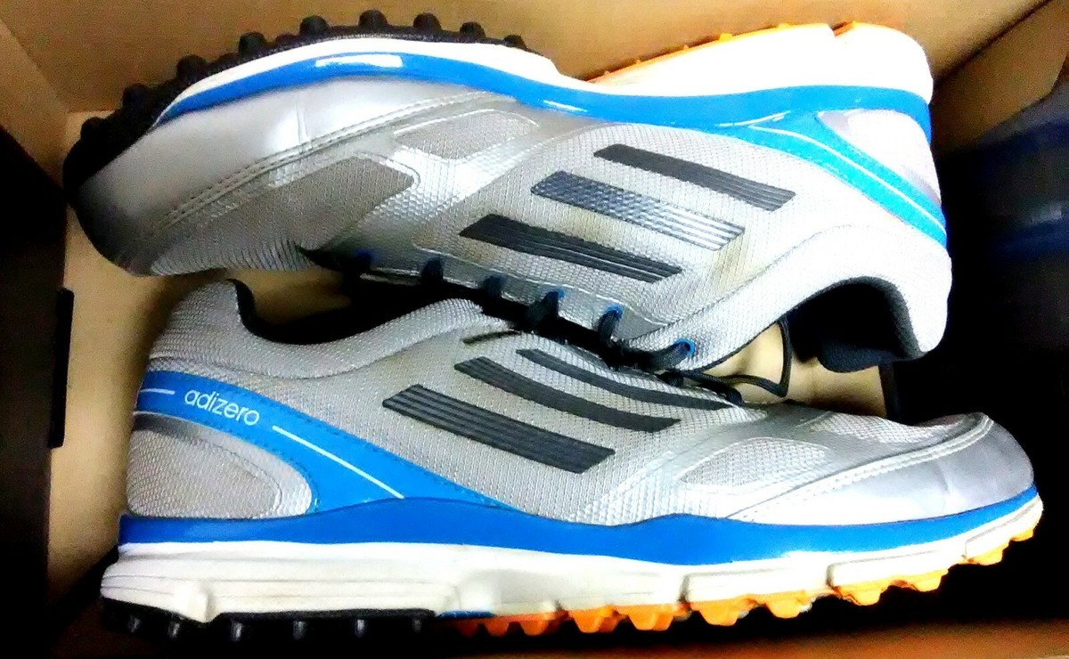 Adidas Adizero Sprint Web Men’s 11 M Golf Cleats Shoes 672247-2 Silver Blue adidas Men main image 4