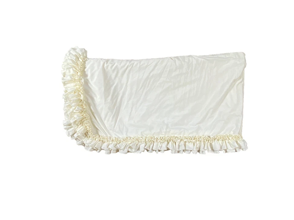 Juego de 3 cortinas con volantes hechas a mano marfil cortinas largas cenefa y paneles de ventana Foto 3 de 4