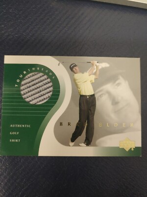 2001 Upper Deck Tour Threads Brad Elder Authentic golf Shirt Relic