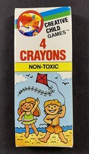 Vintage 1990 Creative Child Games 4 Non-Toxic Crayons by Playmore Inc.