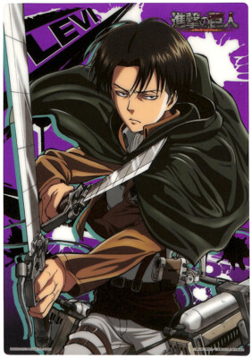 Attack On Titan Shingeki No Kyojin Clear Plate Carddass Bromide3 4 Levi Ackerman Ebay