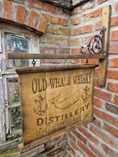 PUB H&Auml;NGESCHILD OLD WHALE WHISKY POTTWAL WAL WALFANG WHISKEY SCHILD MARITIM NEU