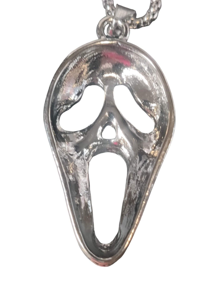 EENSYWEENSY Horror Ghost Mask Necklace - Stainless Steel Pendant, Halloween Gothic Jewelry Gift - View #4
