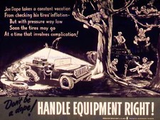 Propaganda War Wwii Usa Joe Dope Car Jeep Fine Art Print Poster Bb8302B