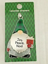 NEW GANZ GNOME ORNAMENT JOY PEACE NOEL FREE SHIP