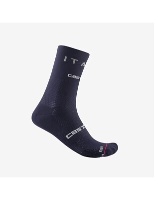 RADSOCKEN MARKE: CASTELLI ITALIA SOCKE 15 CM BELGISCH BLAU