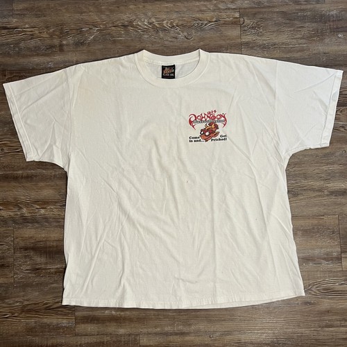T-shirt vintage 1999 Big Johnson salon de tatouage taille XXL 2XL drôle comédie humour - Photo 2/11