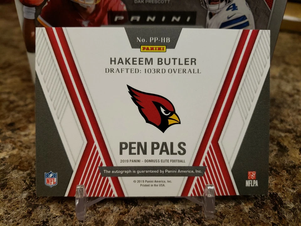 🔥HAKEEM BUTLER ELITE PEN PALS ROOKIE ON CARD AUTO IOWA STATE AZ CARDINALS🔥 - Image 2 of 2