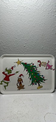Dr Seuss Melamine Tray The Grinch Stole Christmas Holiday tray platter 13.5 x 10
