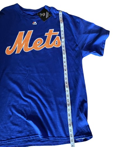 Majestic Men's New York Mets T- Shirt Blue Orange Logo THOR 34 Size 2XL - Picture 4 of 4