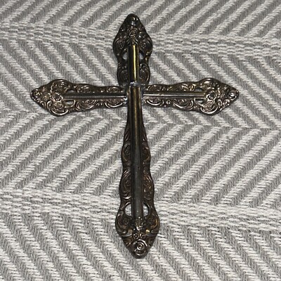 Silver Plate Cross / Crucifix Small Made In Korea C2