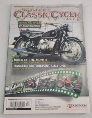 Walnecks Classic Cycle Trader Magazine December 2009 Biker Brad