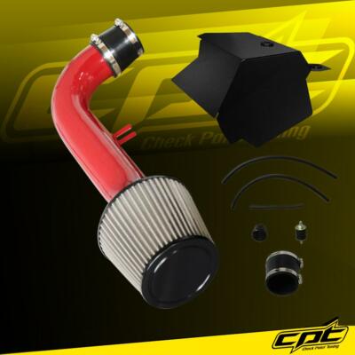 For 15-19 VW Golf Sportwagen 1.8L Turbo Red Cold Air Intake + Stainless Filter