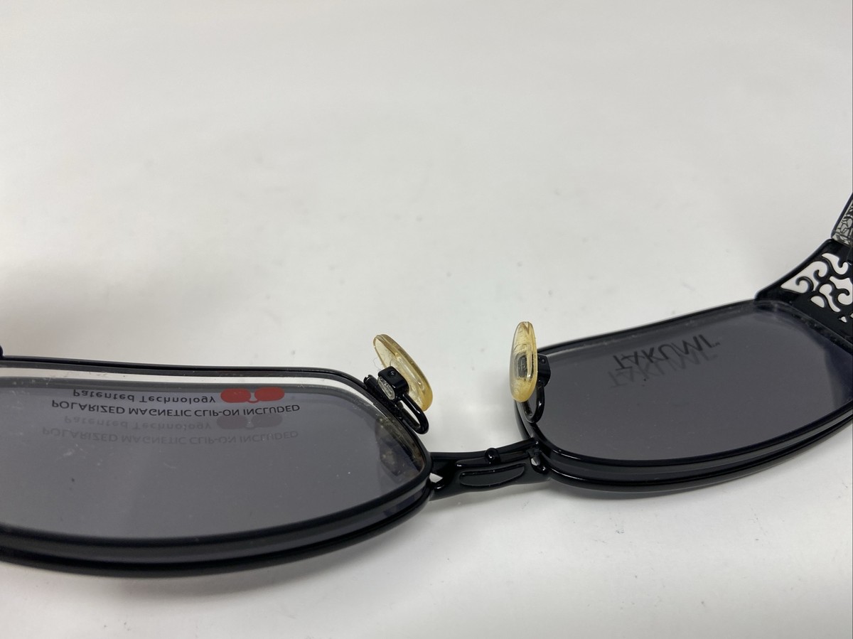 TAKUKI EYEWEAR T9922 55/17/135 90 BLACK W/ POLARIZED SUNCLIP