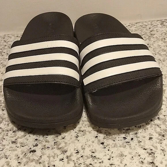 Scivoli doccia Adidas bambino Adilette nero bianco taglia 3