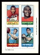 1969 Topps 4-in-1 Football #15 Dixon Sellers Namath Twilley EX/MT *d2