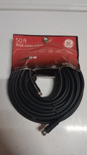 GE 50 FT. RG6 COAX CABLE 15.2 METERS BRAND NEW READY TO USE