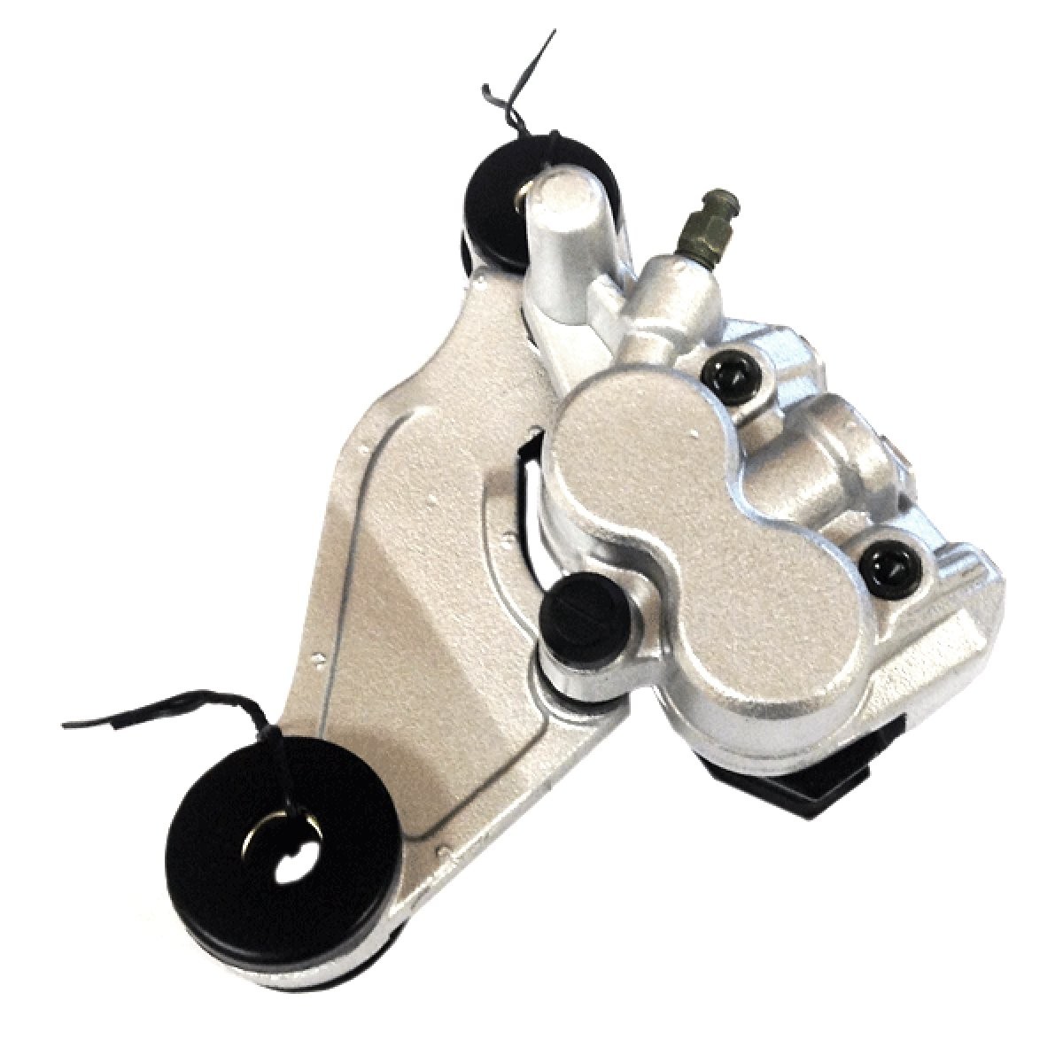 Scooter Front Brake Caliper Silver Twin Pot Rear Hardware Banjo BRCF006 CALLIPER