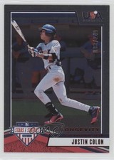 2019 Panini USA Baseball Stars & Stripes Longevity Ruby 33/249 Justin Colon 3b3