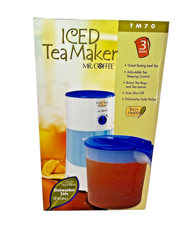 Théière Glacée Mr. Coffee TM70TS – 3 Quarts (2,8 L) – Couleur Sarcelle – NEUVE Scellée