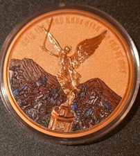 2025 Libertad Obolus 100 Gram .999 Copper - Angel Liberty Colorized High Relief